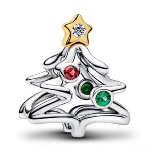 Authentic Pandora Christmas Tree Two-Tone Charm